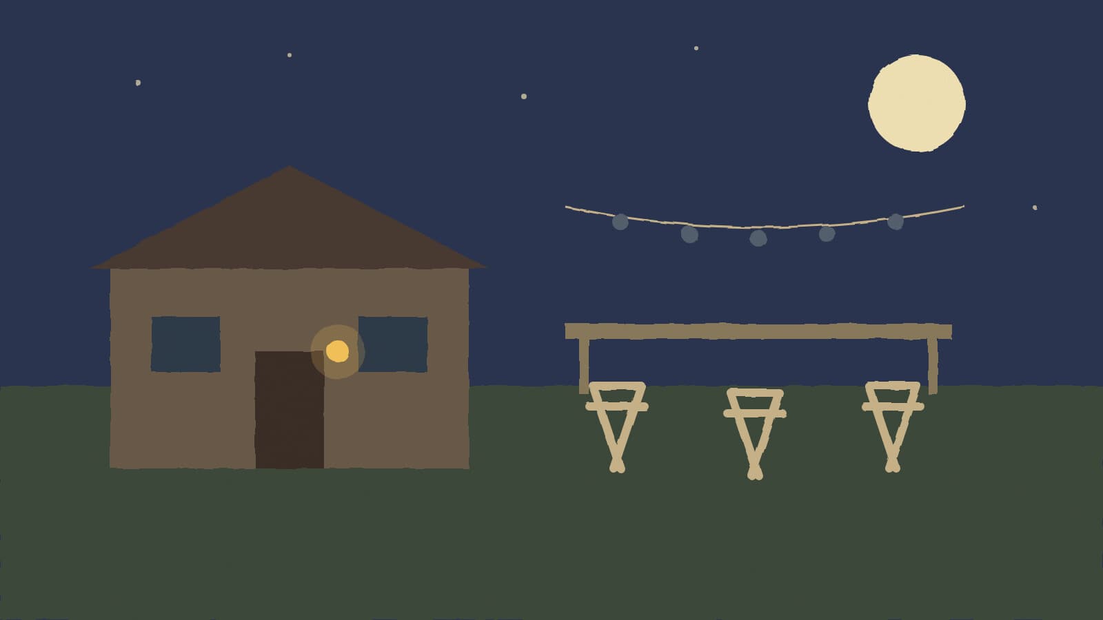Quiet neighborhood night - illustration, Jake Team LLC