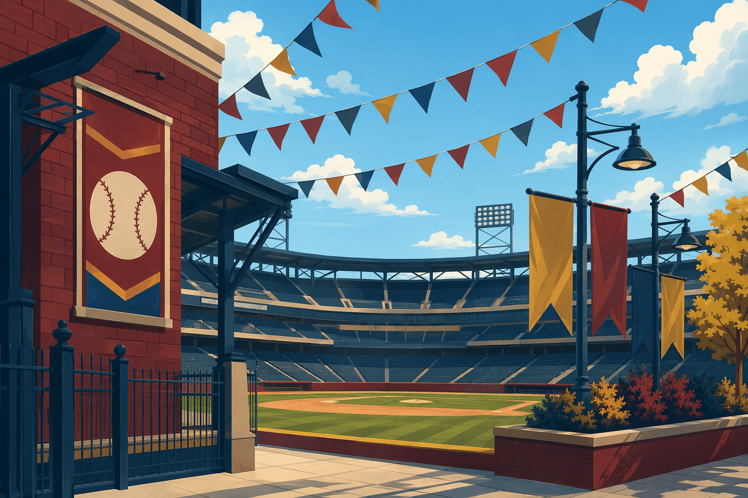 victory stadium - illustration, Jake Team LLC