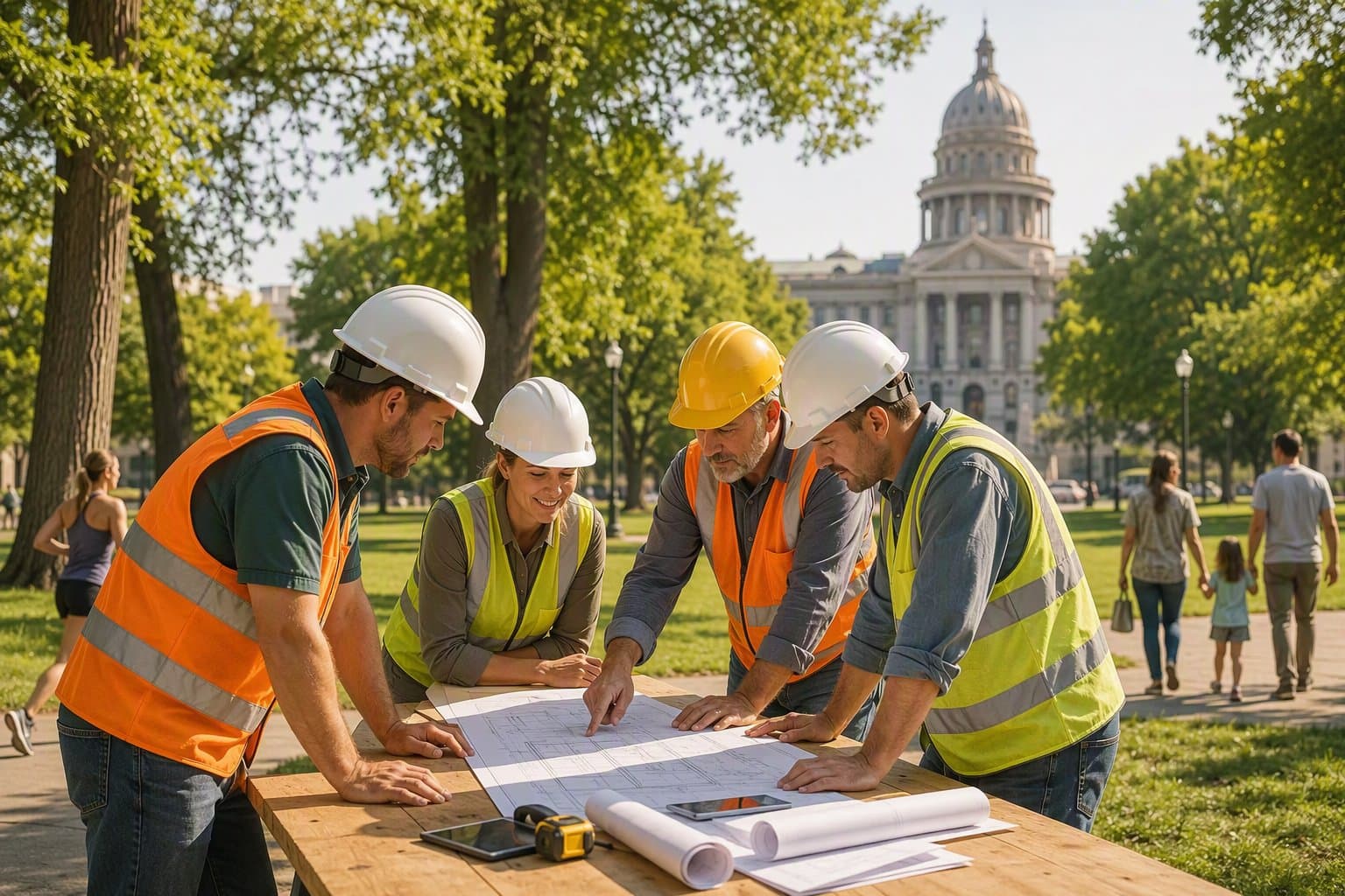 civic park renovation - illustration, Jake Team LLC