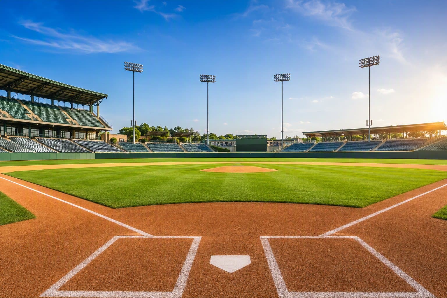 empty baseball stadium - illustration, Jake Team LLC