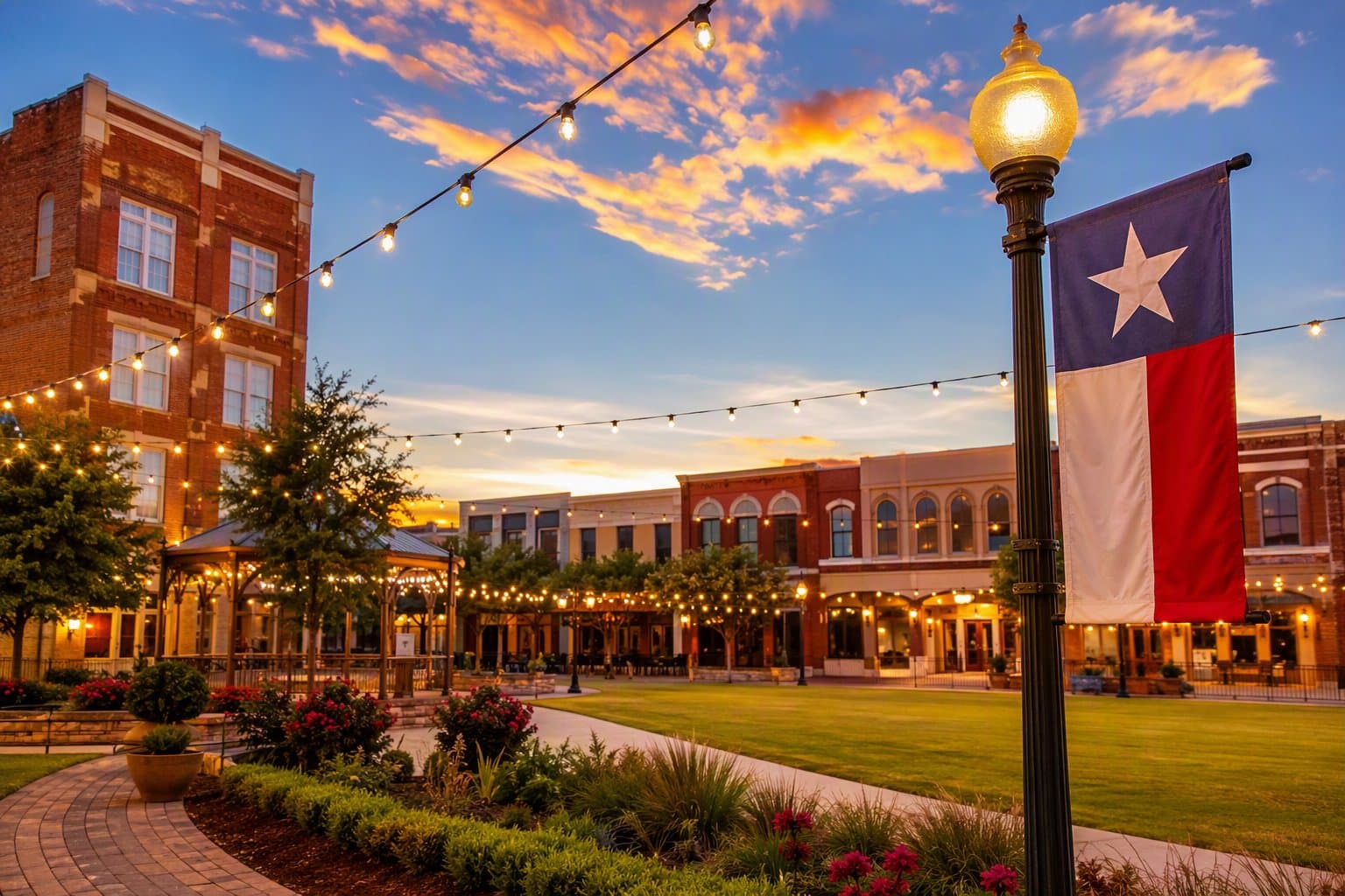 McKinney town square - illustration, Jake Team LLC
