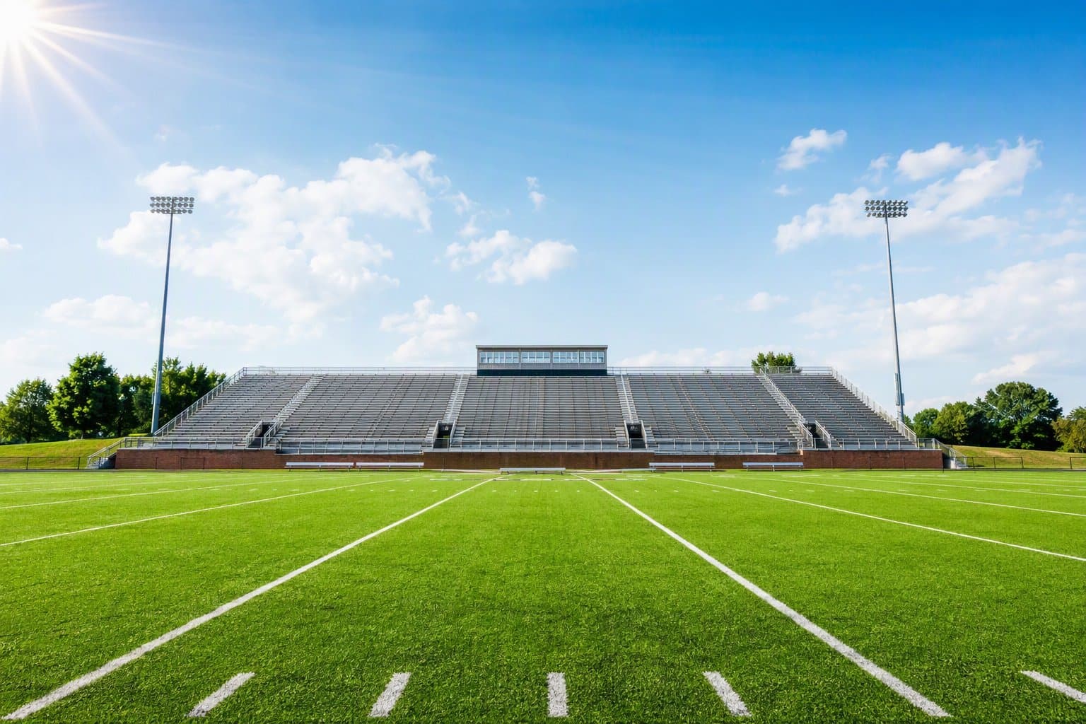 Empty football stadium - illustration, Jake Team LLC