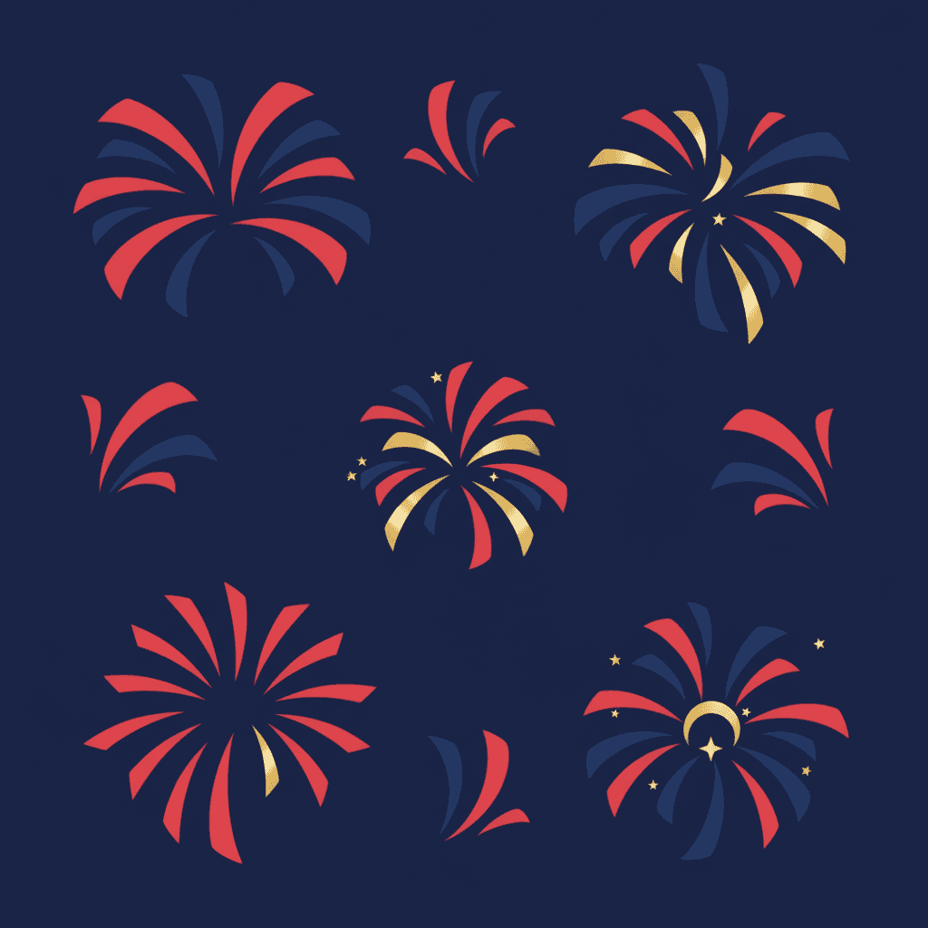 Fireworks celebration - illustration, Jake Team LLC
