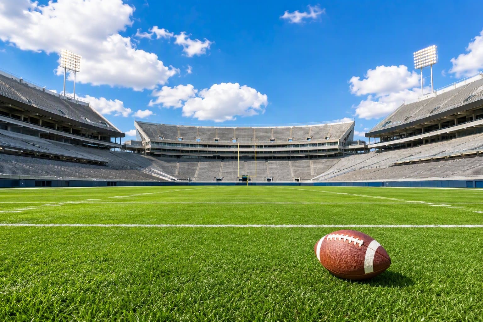 Sunlit stadium field - illustration, Jake Team LLC