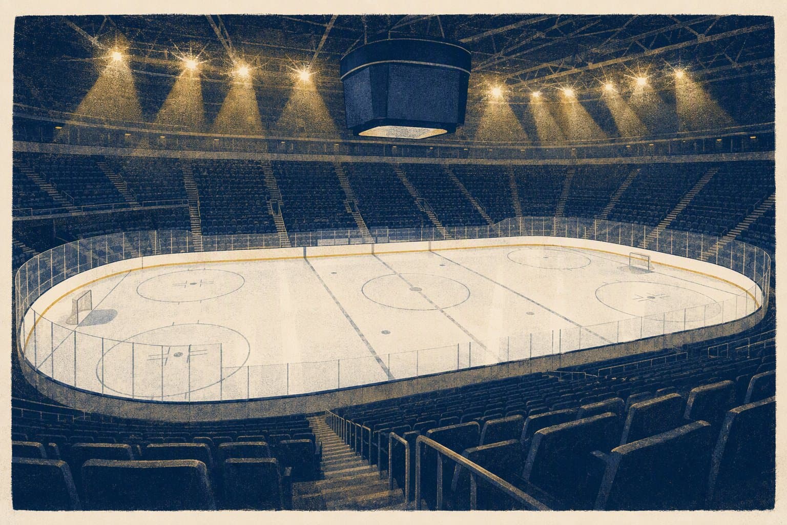 hockey arena lighting - illustration, Jake Team LLC