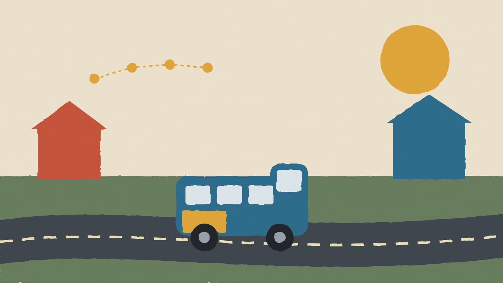 Shared ride van on route - illustration, Jake Team LLC