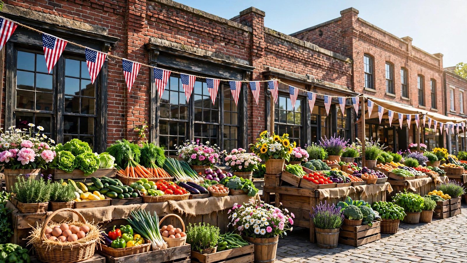 Historic McKinney Farmers Market — Illustration by Jake Team LLC